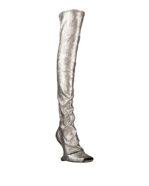 Rick Owens White Boot Leather