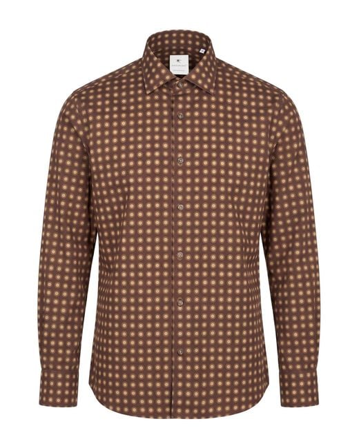 BASTONCINO Brown Shirt Cotton for men