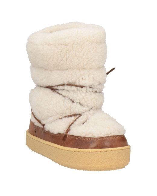 Isabel Marant Natural Ankle Boots Shearling