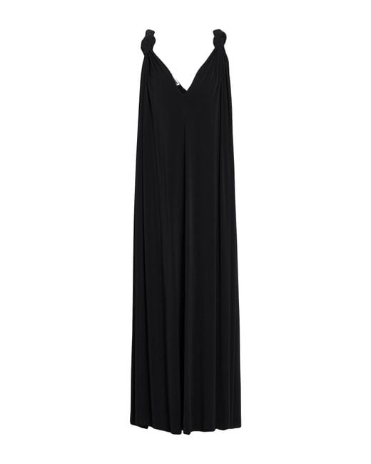 Jil Sander Black Midi Dress Viscose, Elastane