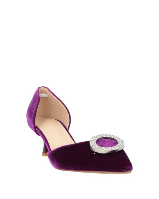 Twenty Four Haitch Purple Pumps Textile Fibers