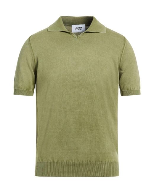 Alpha Studio Green Sweaters for men