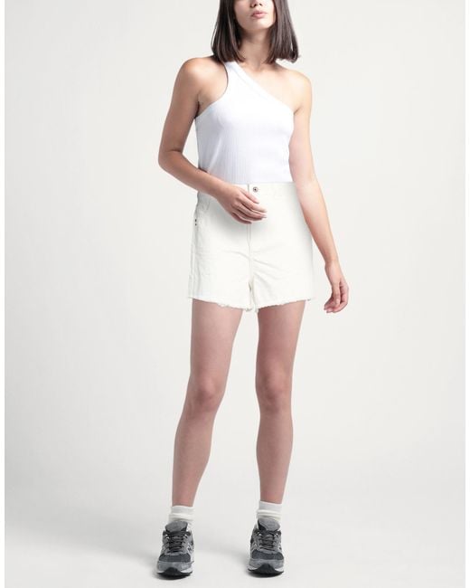 Patrizia Pepe White Shorts & Bermuda Shorts Cotton