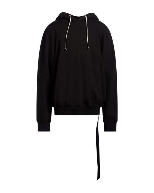 Rick Owens Black Sweatshirt Cotton for men