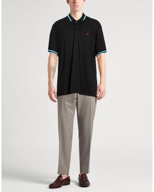 Peuterey Black Polo Shirt Cotton for men