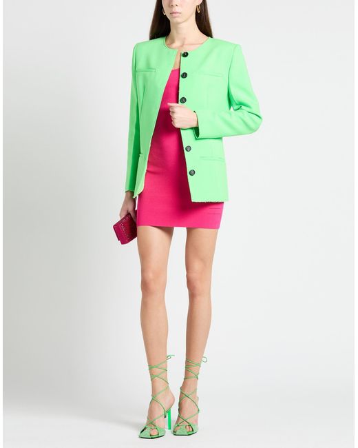 MSGM Green Blazer Polyester, Viscose, Elastane