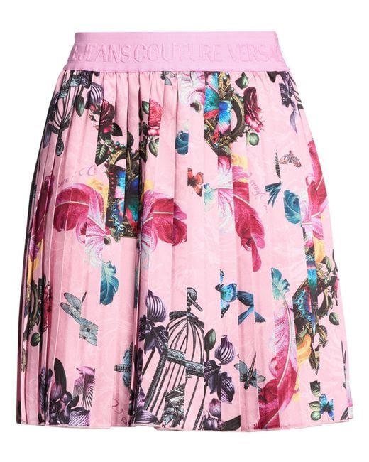 Versace Jeans Couture Pink Mini Skirt Polyester