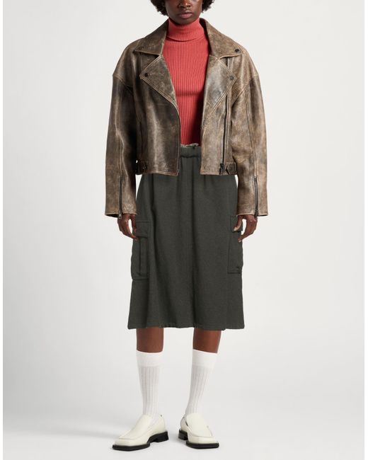 Jupe Midi Ottod'Ame en coloris Gray