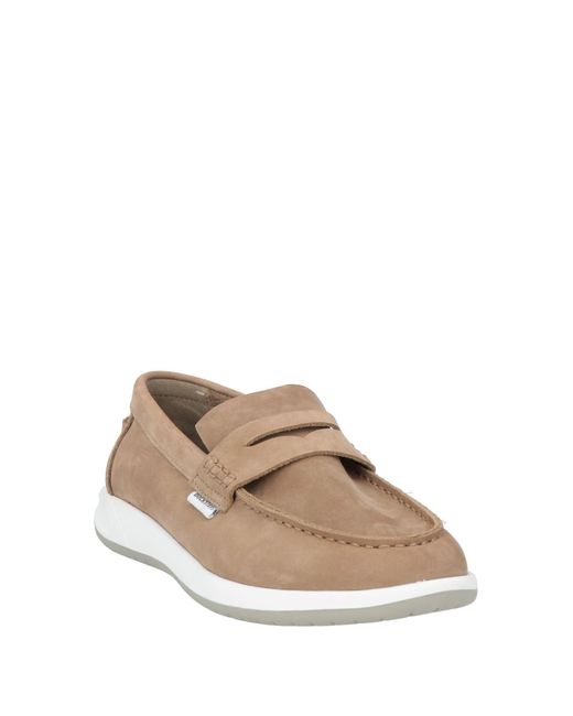 Docksteps Natural Khaki Loafers Leather for men