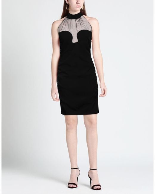 Relish Black Mini Dress Polyester, Elastane