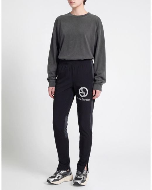 Acne Black Pants Nylon, Elastane, Polyester