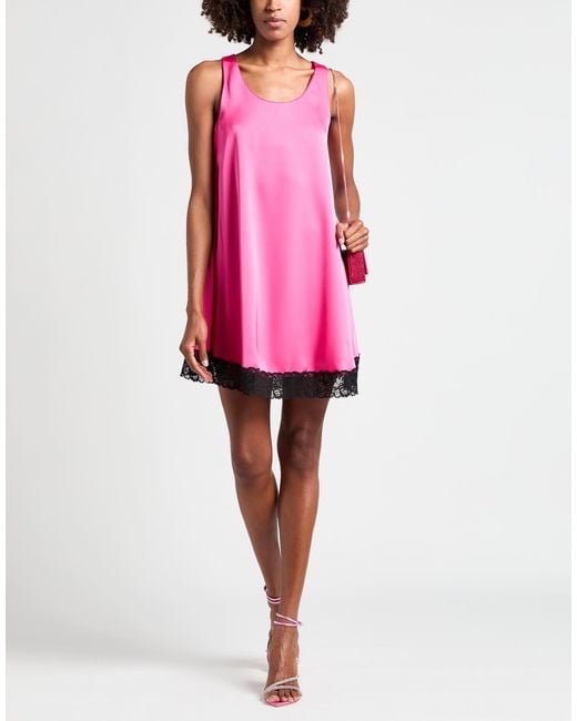 Liu Jo Pink Fuchsia Mini Dress Polyester