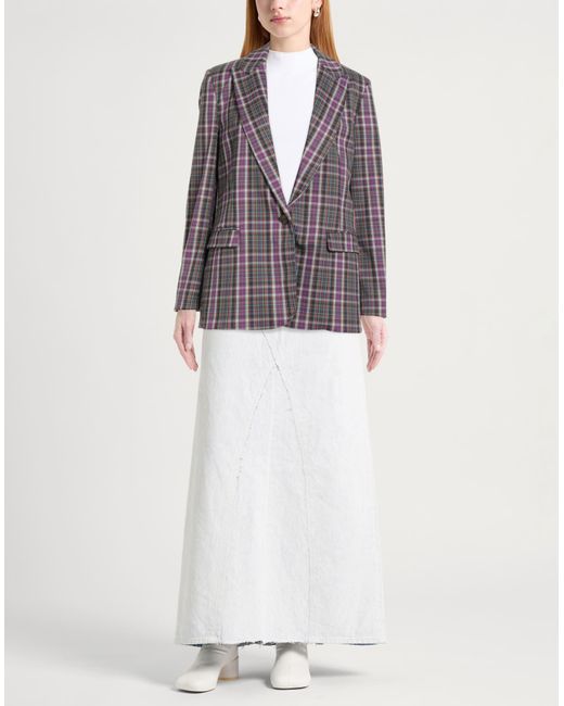 ViCOLO Gray Blazer Polyester, Viloft, Elastane