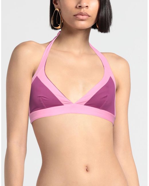 Top de bikini Fisico de color Pink