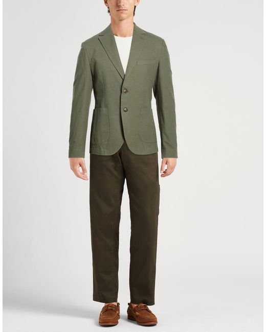 Yes Zee Green Natural Feeling Military Blazer Cotton for men