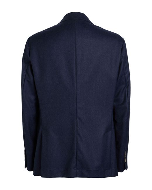 Brunello Cucinelli Blue Blazer Virgin Wool for men