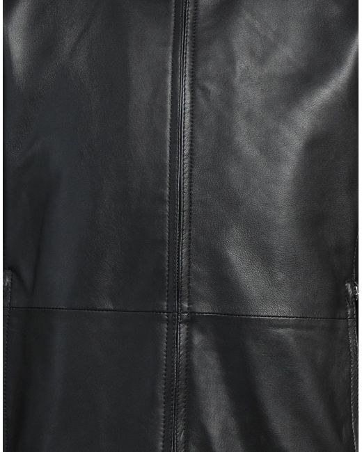 ARMANI EXCHANGE Black Jacket Lambskin for men