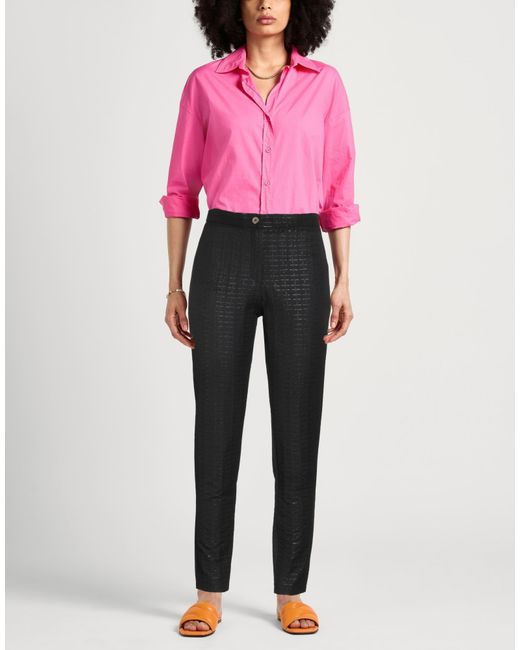 Caractere Black Pants Cotton, Polyamide, Polyester, Elastane