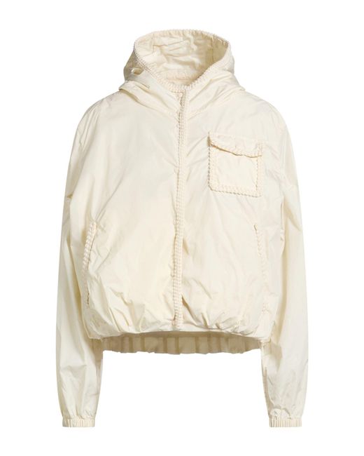 Moncler Natural Ivory Jacket Polyamide, Virgin Wool