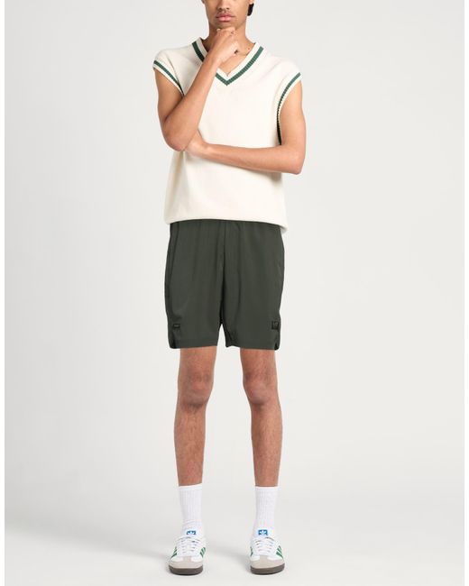 EA7 Green Dark Shorts & Bermuda Shorts Polyester, Elastane for men