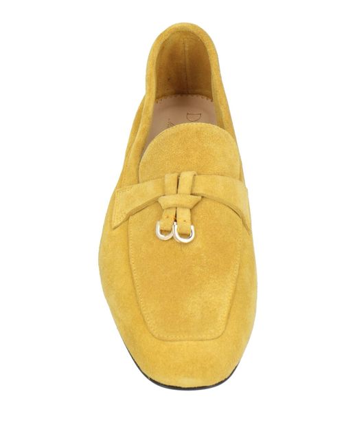 Doucal's Yellow Loafers Leather