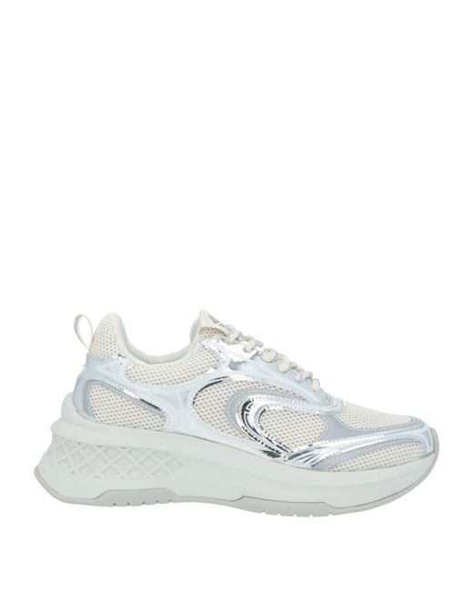 Emanuélle Vee White Ivory Sneakers Textile Fibers