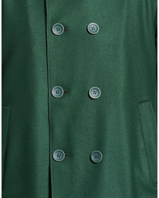 Herno Green Coat Virgin Wool, Polyamide for men