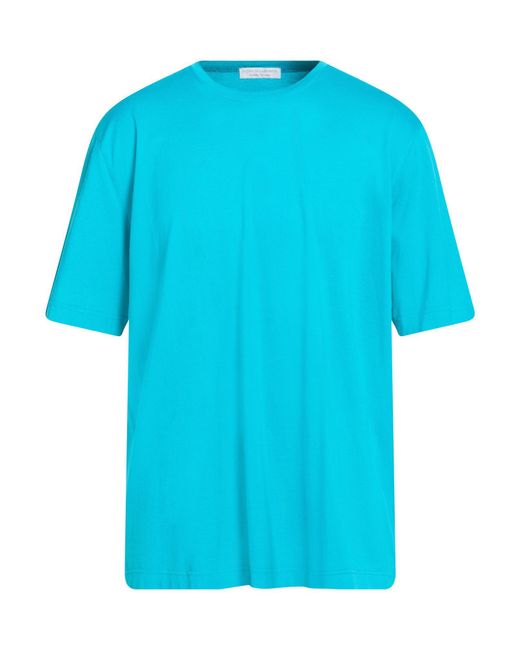 FILIPPO DE LAURENTIIS Blue T-Shirt Cotton for men