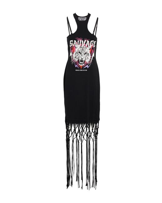 Versace Jeans Couture White Maxi Dress Cotton, Elastane
