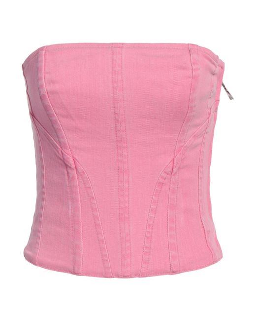 Patrizia Pepe Pink Top Cotton, Elastane