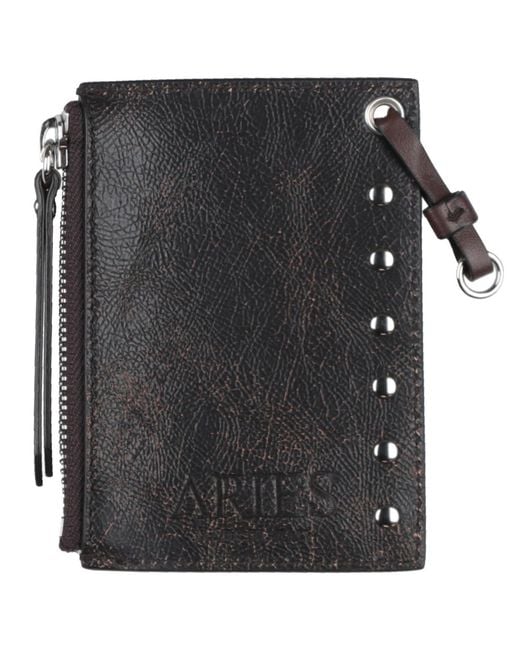 Aries Black Dark Cardholder Leather