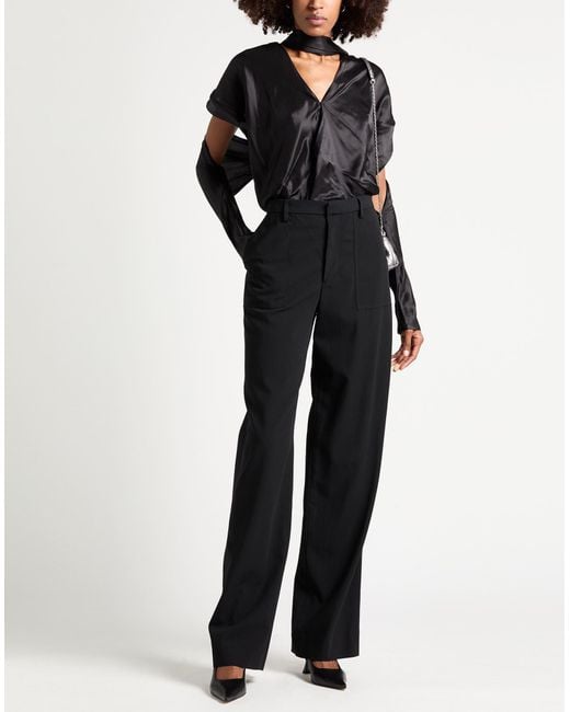 Maison Margiela Black Jumpsuit Viscose, Virgin Wool