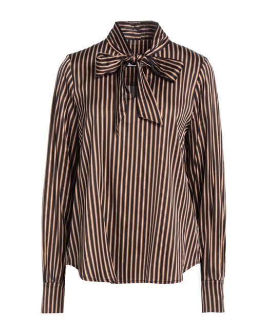 Shirtaporter Brown Camel Top Viscose, Elastane
