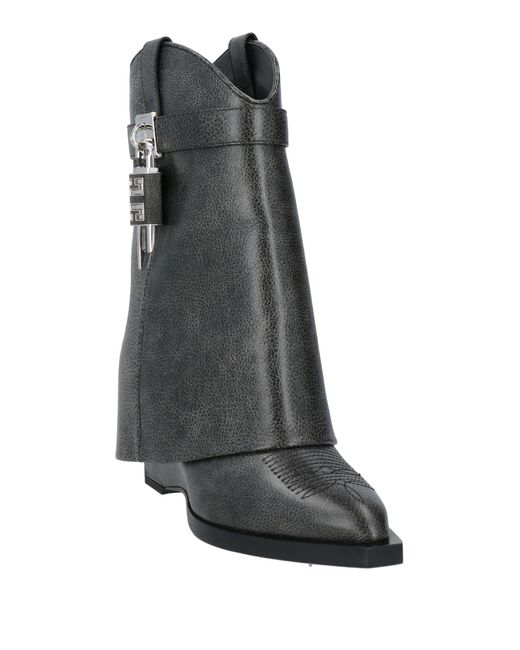 Givenchy Black Charcoal Ankle Boots Leather