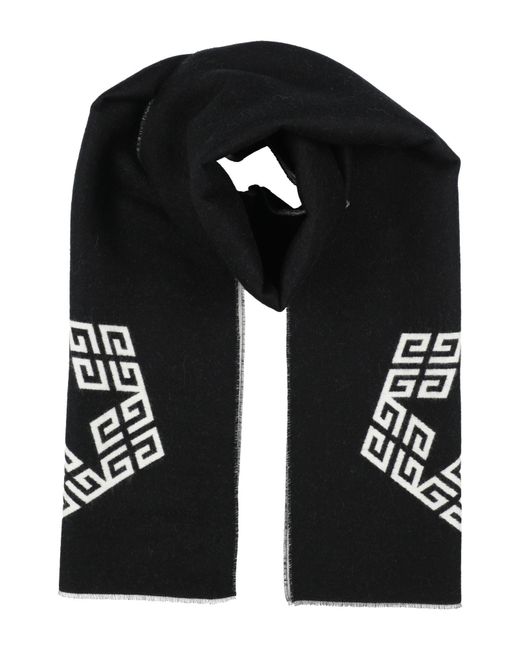 Givenchy Black Scarf Wool, Virgin Wool, Silk for men