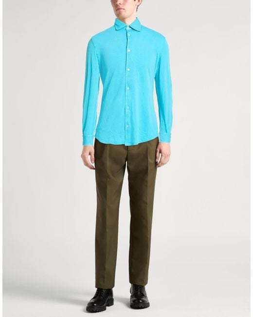 Camisa Fedeli de hombre de color Blue