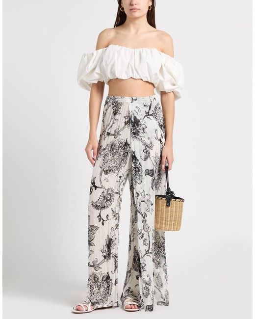 8pm Gray Pants Viscose, Elastane