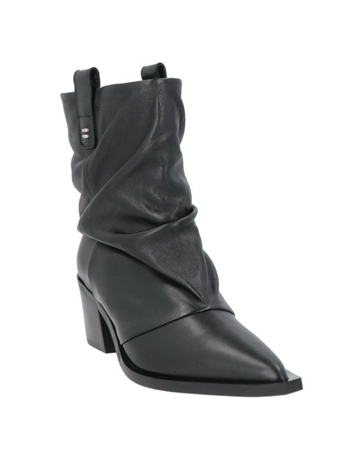 Halmanera Black Ankle Boots Leather
