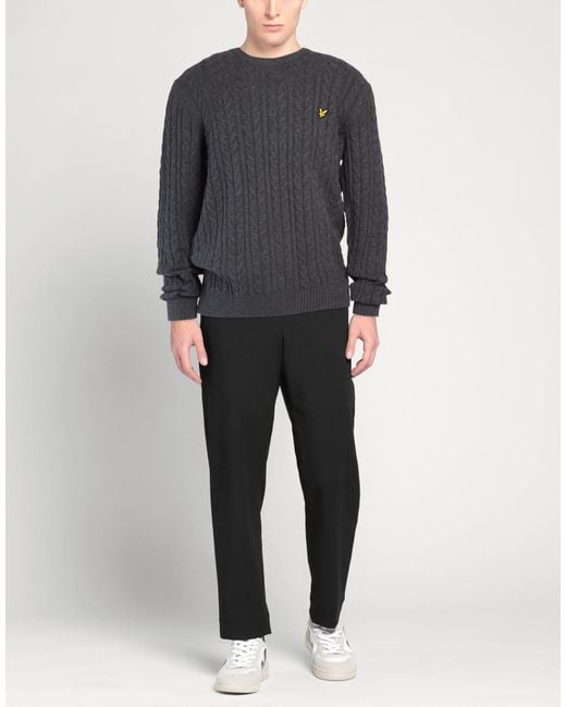 Lyle & Scott Gray Sweater Cotton, Polyamide, Elastane for men