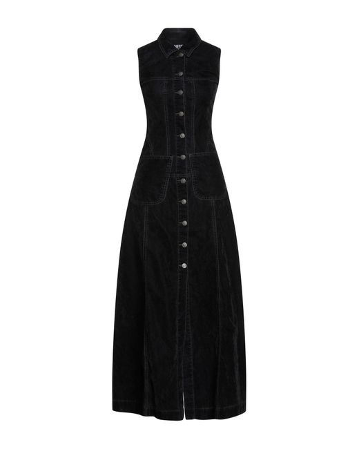 DIESEL Black Midi Dress Cotton