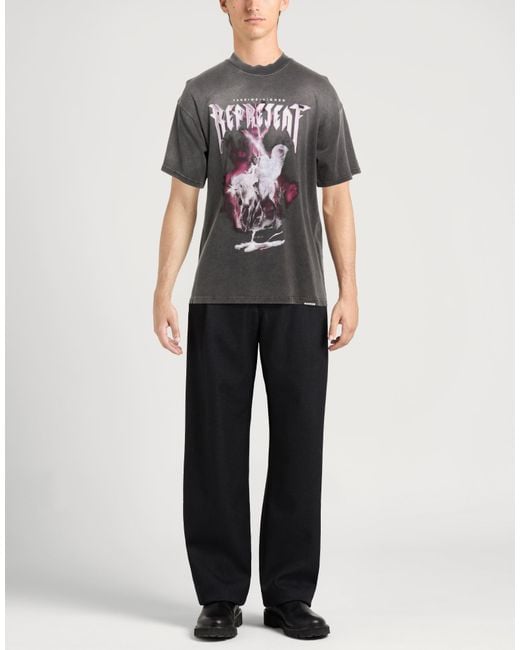 Camiseta Represent de hombre de color Gray