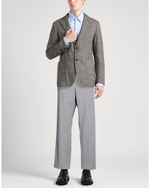 Herno Gray Pants Polyester, Virgin Wool, Elastane, Cotton for men