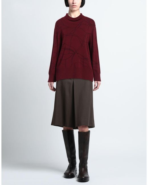 Éclà Red Turtleneck Viscose, Polyamide, Polyester