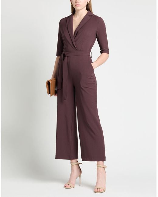 ALESSIA SANTI Purple Jumpsuit Polyester, Elastane