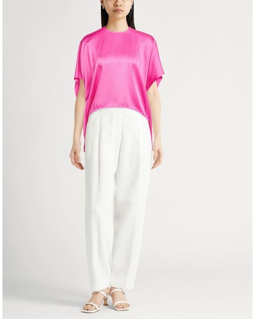 Semicouture Pink Fuchsia Top Acetate, Viscose