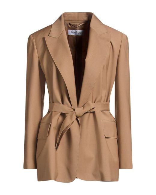 Max Mara Brown Blazer Virgin Wool