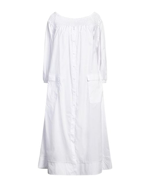 Souvenir Clubbing White Midi Dress Cotton