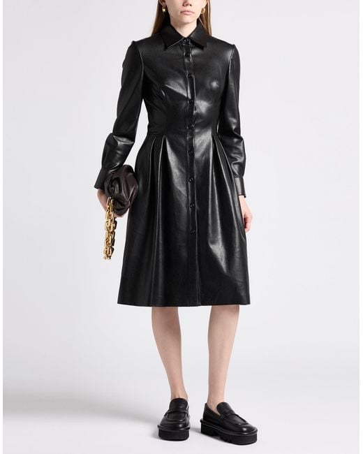 Ermanno Scervino Black Midi Dress Polyamide, Polyurethane Resin