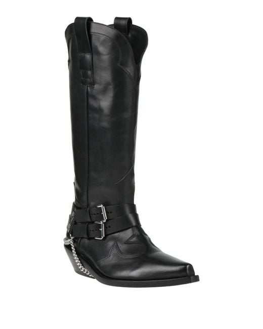 Ann Demeulemeester Black Boot Leather