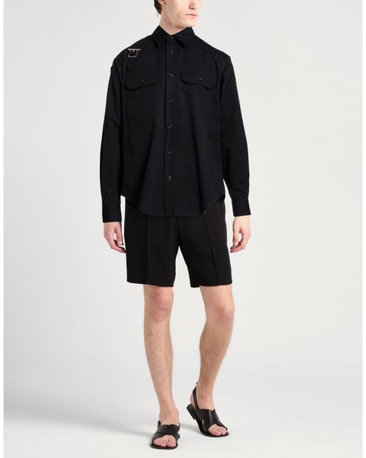 McQueen Blue Shirt Cotton, Polyamide for men